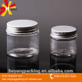 50g 100gl 150gl 250g 500g clear cosmetic PET jar with aluminium lid